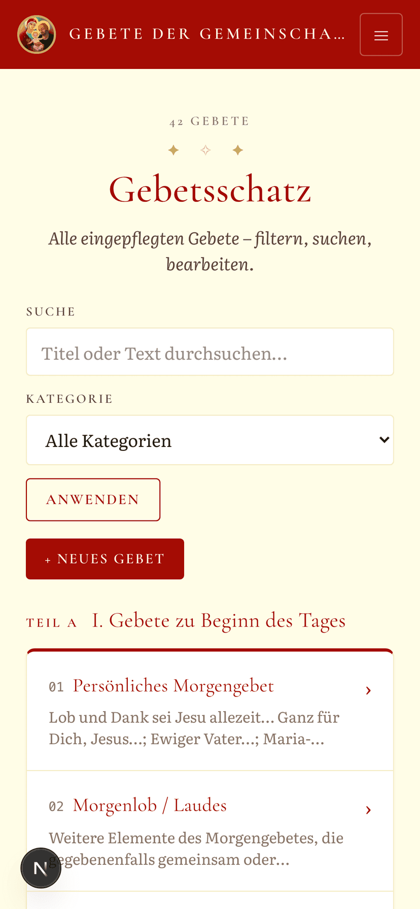 Gebetsschatz