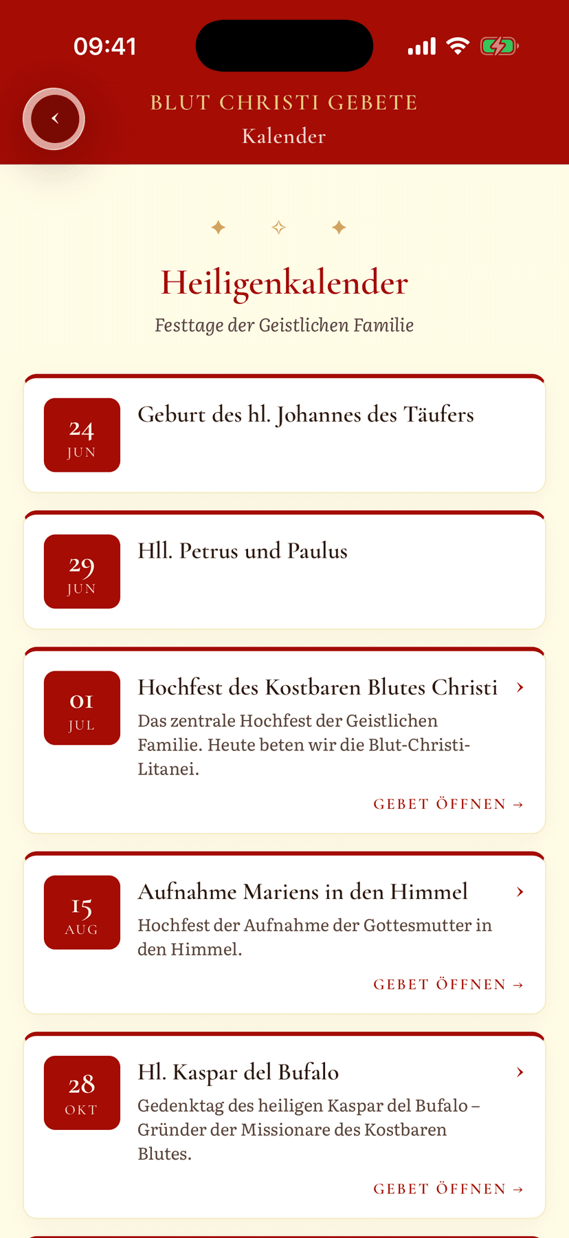 Heiligenkalender